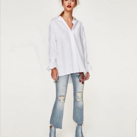 Zara Blue Jeans distressed embodied light Washed vintage - Picture 2 of 10